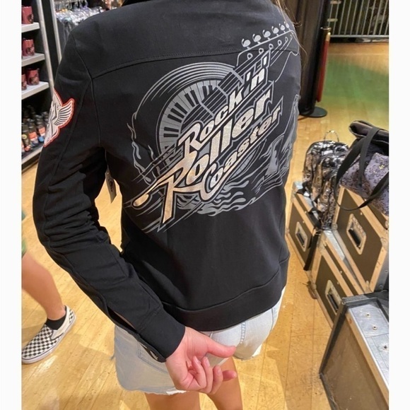 RARE Disney Park’s Rock ‘n’ Roller Coaster Black Jacket NWOT Aerosmith - Picture 10 of 14